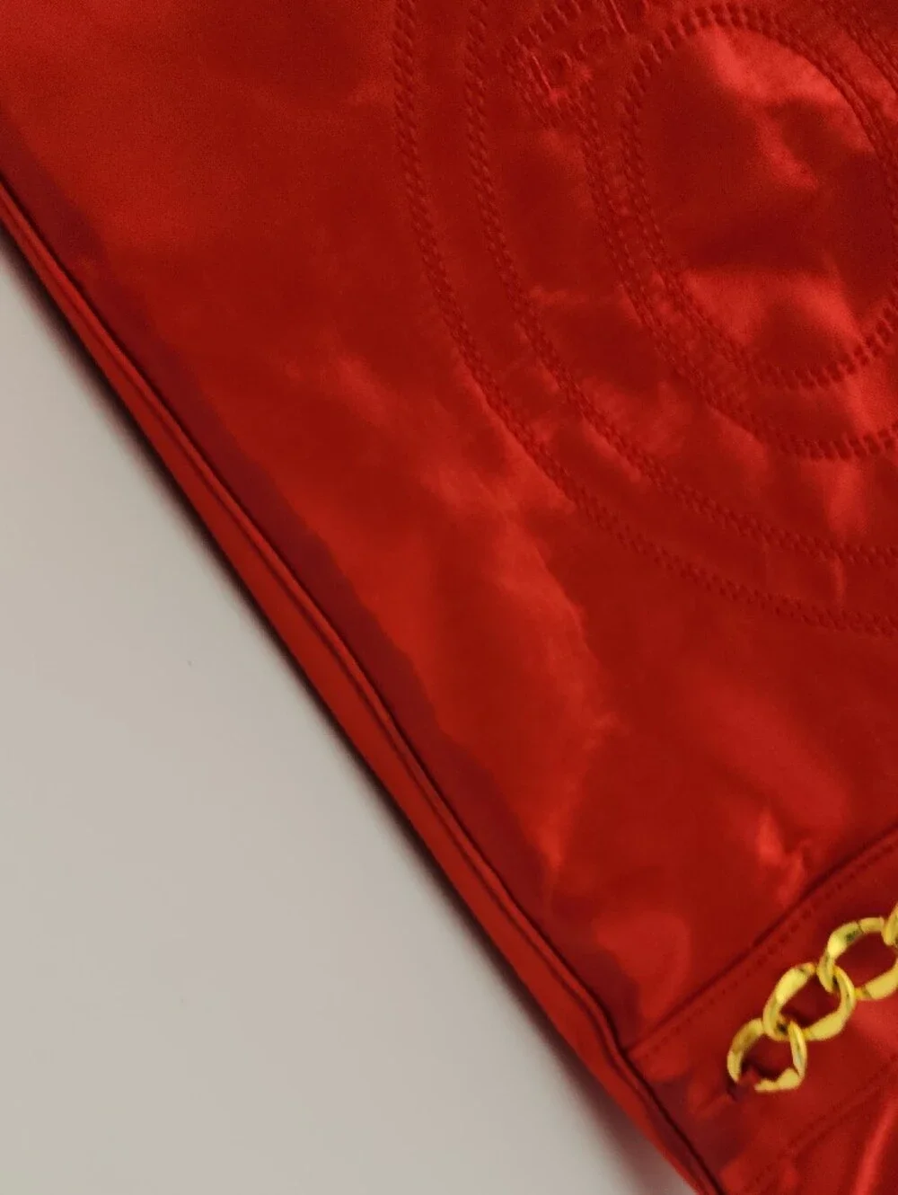 Bebe Satin (Polyester) Chain Tote Bag with Matching Wallet